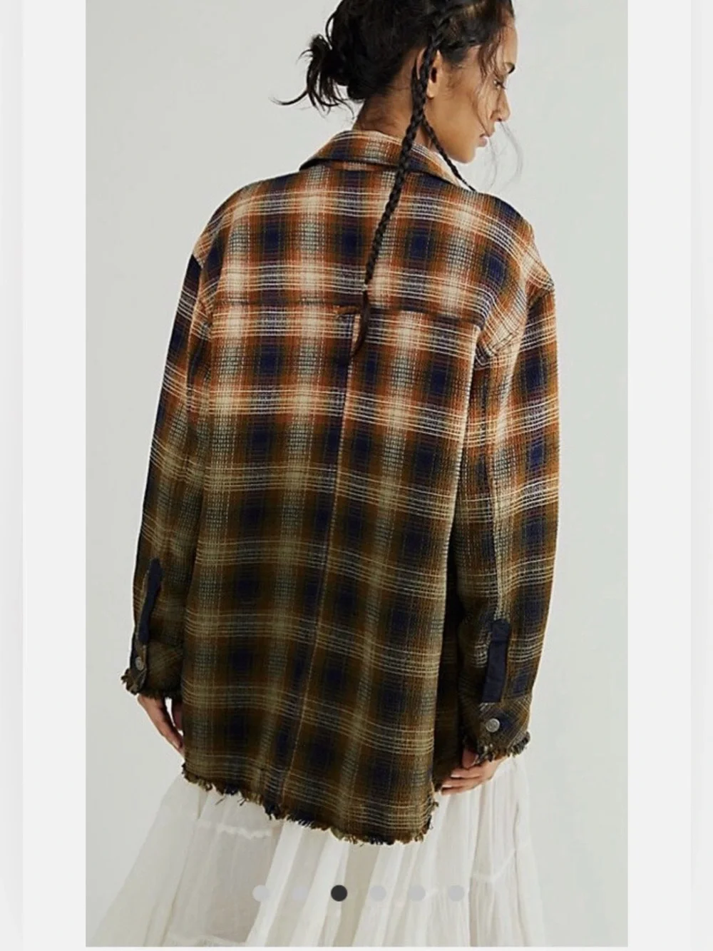 Free people Anneli Plaid Shirt Jacket
